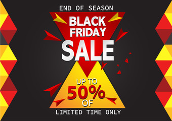 Black friday sale banner abstract vector background design