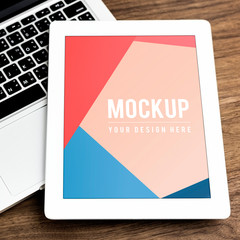 Digital tablet screen mockup template