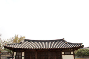 Obraz premium Korean Traditional Building House : Jeonju, South Korea - view of Jeonju Hanok village, South korea. Famous place in Jeonju