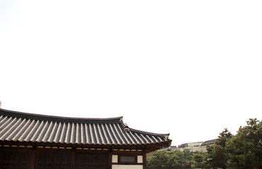 Obraz premium Korean Traditional Building House : Jeonju, South Korea - view of Jeonju Hanok village, South korea. Famous place in Jeonju
