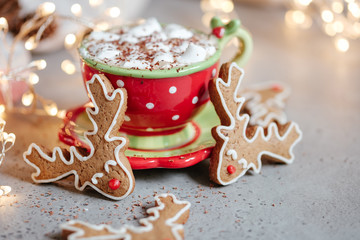 Happy gingerbread cookie man