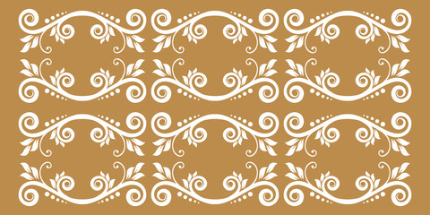 ornament floral flower leaves plant decorative vector illustration concept