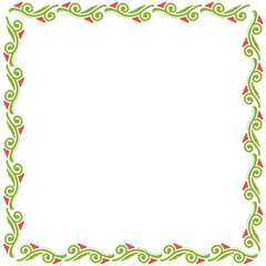 floral green frame vector background card flower illustration