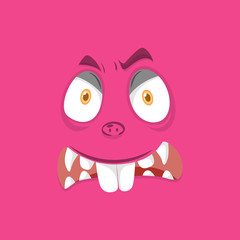 Pink monster face background