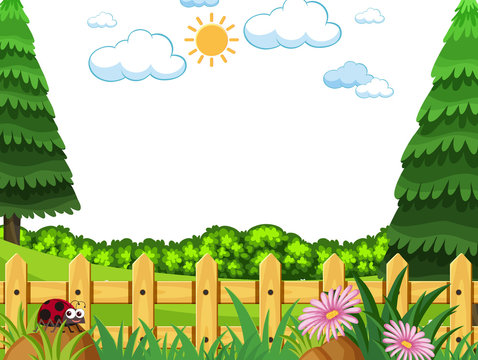 Flat nature template background