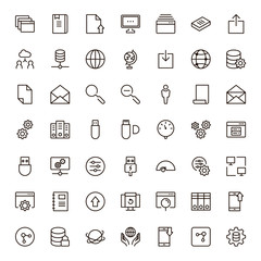 Data exchange icon set