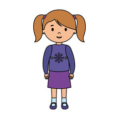 little girl with winter clothes