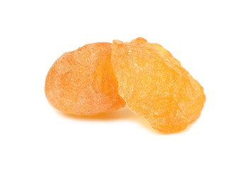 Closeup on Frankincense Olibanum Resin Isolated on White Background.