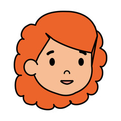 beautiful little girl head character