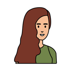 beautiful and young woman character