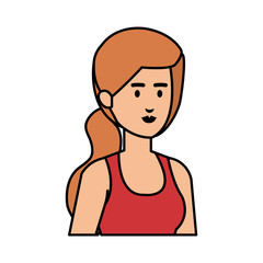 beautiful and young woman character