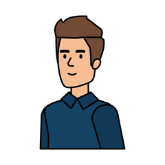 young and casual man character