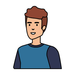 young and casual man character