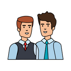 couple of businessmen avatars characters