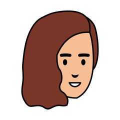 beautiful woman head avatar character