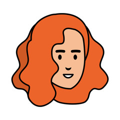 beautiful woman head avatar character