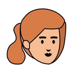 beautiful woman head avatar character