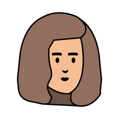 beautiful woman head avatar character