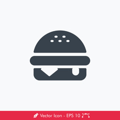 Burger Icon / Vector