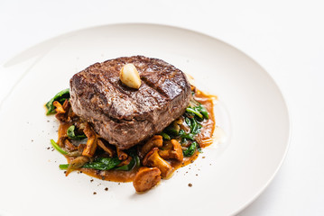 steak with vegetables