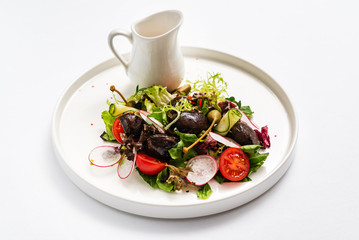 gourmet salad with dressing
