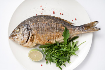 roasted dorada with salad