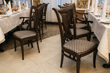 Fototapeta na wymiar table and chairs in cafe