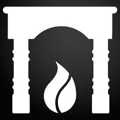 Fireplace icon. Vector illustration