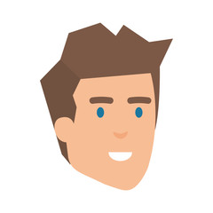 young man head avatar character