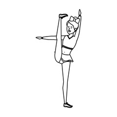 woman practicing exercice character