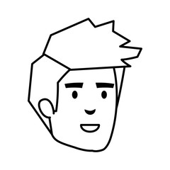 young man head avatar character