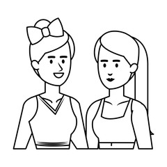 young couple avatars characters