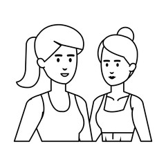 young couple avatars characters