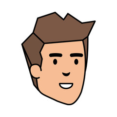 young man head avatar character