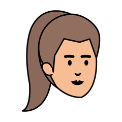 beautiful woman head avatar character