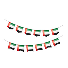 Fototapeta na wymiar United Arab Emirates flag, vector illustration on a white background