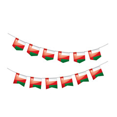 Oman flag, vector illustration on a white background