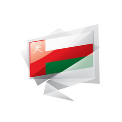 Oman flag, vector illustration on a white background