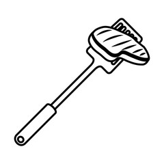 spatule with meat beef