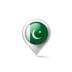 Pakistan flag, vector illustration on a white background