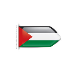 Palestine flag, vector illustration on a white background