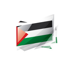 Palestine flag, vector illustration on a white background