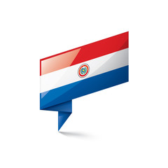 Paraguay flag, vector illustration on a white background