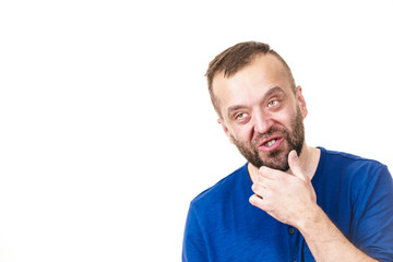 Confused man thinking