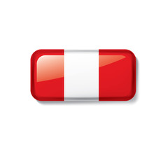 Peru flag, vector illustration on a white background