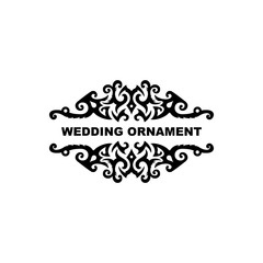 Wedding ornament vector template.