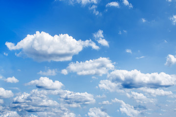 Naklejka na ściany i meble blue sky with tiny clouds background