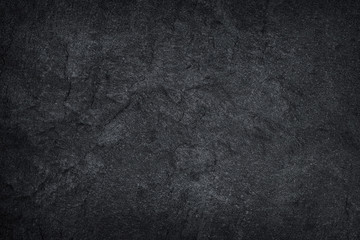 Dark grey black slate stone background or texture