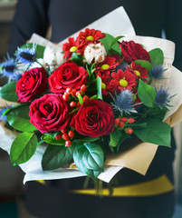 nice bouquet in the hands