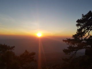 Obraz premium sunset at the mountain